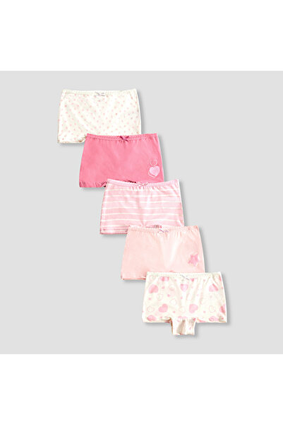 Juniors Girls Briefs with Print - Cotton - Set of 5
