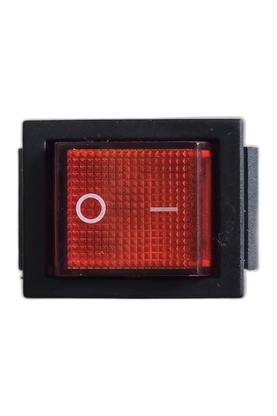 chester şıklı Açma Kapama Anahtarı 16A 250V AC 4 Pinli Kırmızı Rocker Switch ...
