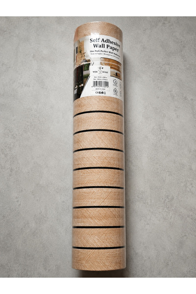 wei Riflaj Decorativ Adeziv, Aspect Lemn Natur cu Inserții Negre, 60 cm x 3 m