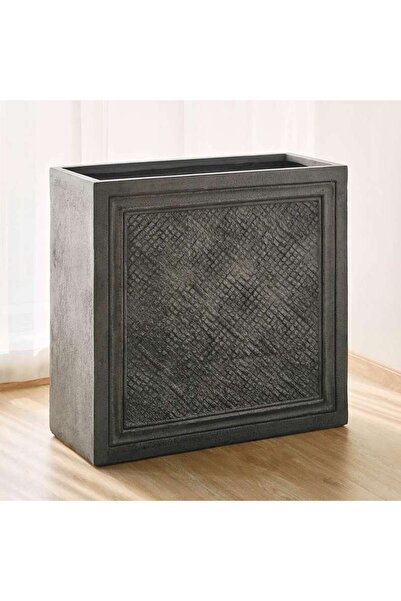 PAN HOME Elish Polyresin Square Planter 80xx35x77.5cm - Grey