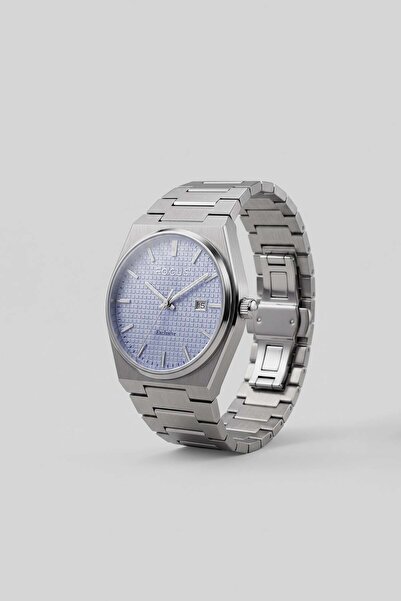 ablukaonline Men's Water Resistant Steel Cord Wristwatch Silver / Blue