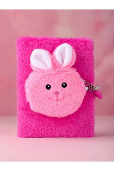 NRCN Locked Memory Book with 3D Figures, Plush Daily Memory Notebook, A5 Lined