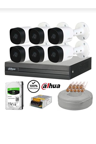 DAHUA Apartman Güvenlik Kamerası - 6 Kameralı - 12 Gün Kayıt - 1 TB Harddisk