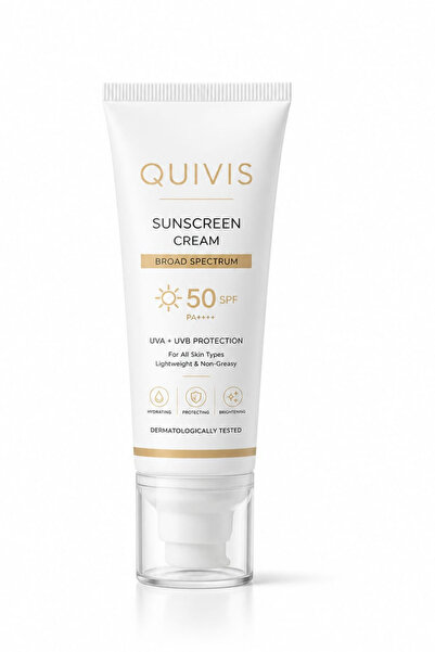 Quivis Sunscreen for the Face Spf 50+ Pa++++ Broad Spectrum Protection 80 ml