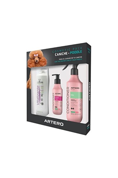 Artero Poodle Köpekler İçin 3'lü Kozmetik Bakım Seti Şampuan Kondisyoner ve S...