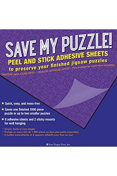 Peter Pauper Press Save My Puzzle! Peel an Stick Adhesive Sheets