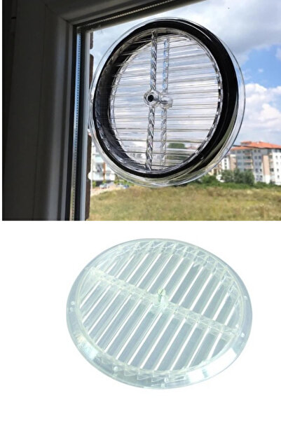 Yayke Doğalgaz Kombi Havalandırma Yuvarlak Mutfak Cam Menfezi Şeffaf 18 cm Hava Akış Kanalı Güvenlik
