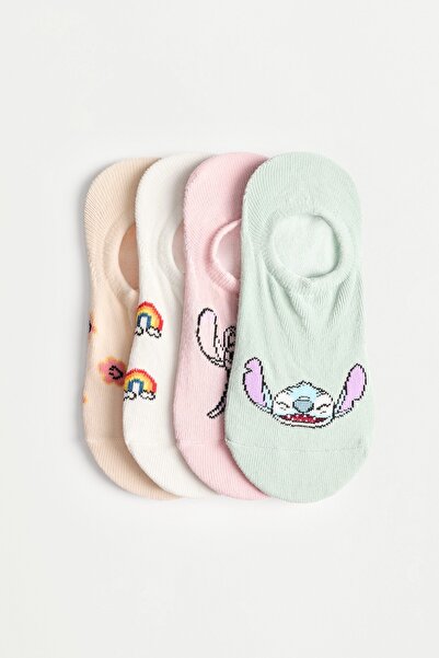 LEFTIES Stitch ve Angel ©Disney Görünmez Çorap (4'lü Pack)
