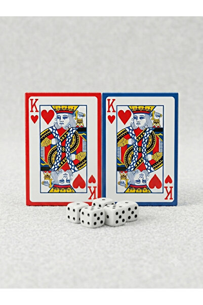 Bluoksweet Double Deck of 4 Dice Plastic Playing Cards