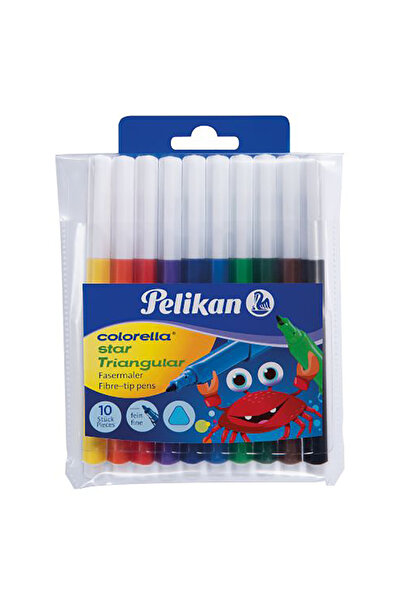 Pelikan Set carioci triunghiulare Colorella Star, 10 buc
