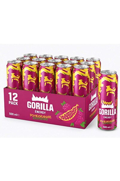 GORILLA Ultimate Energy Drink Pomegranate Raspberry 500ml x 12 Cans – Refresh...