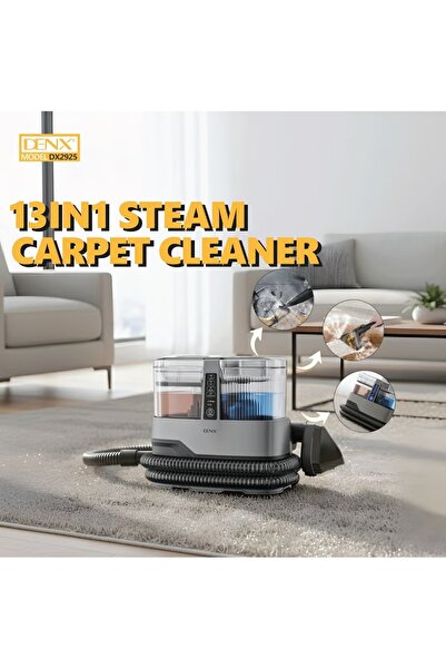 Primo Plus DENX 13-in-1 Steam Vacuum and Carpet Cleaner - 1800W Power, Deep C...