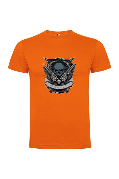 iLovePrints Guns & Glory Skull Tshirt