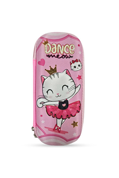 Cocobee Dancing Cat Pencil Case With Internal Mesh Pocket, Sturdy Build, Zipp...