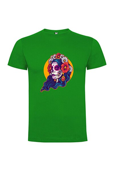 iLovePrints Floral Dia de los Muertos Tshirt