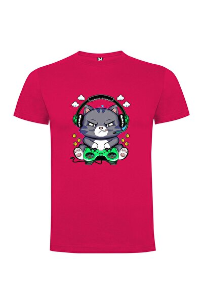 iLovePrints Cat Gamer Chic Tshirt