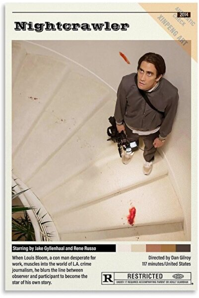 ESSESORIES Nightcrawler Vintage Movie Poster Wall Art Room Decor Self Adhesive