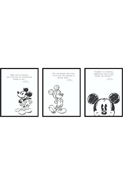 ESSESORIES Mickey Mouse Vintage Mickey Mouse Quotes Aesthetic Poster Wall Art...