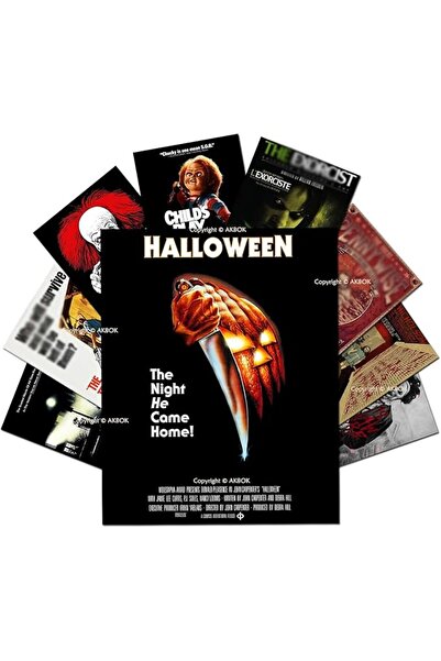 ESSESORIES Vintage Horror Movie Creepy Classic Scary Poster Wall Art Set of 9...