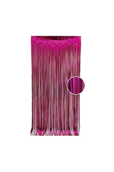 MP Mirific Party Perdea din folie metalică, roz fuchsia, 2m x 1m