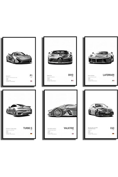 ESSESORIES Porsche 911 GT Turbo Men Aesthetics Car Poster Wall Art Room Decor...