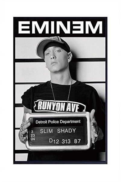 ESSESORIES Graphics Eminem Mugshot Frameless 193 Music Poster Wall Art Room D...