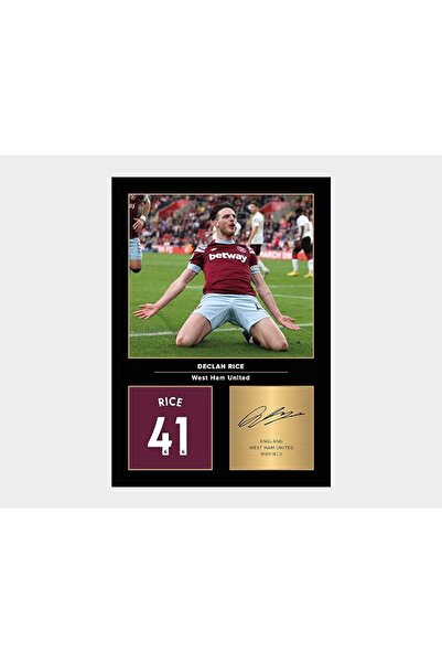 ESSESORIES Icons Declan Rice Signed A4 Printed Photo Picture Display Poster W...