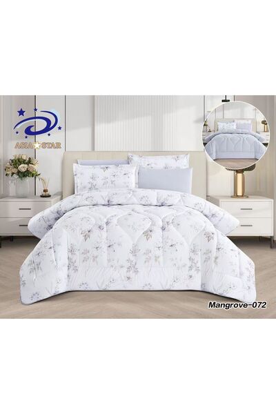 Asia Double Summer Quilt Tufted 6 Pieces |   Two Sides |   Soft Touch and Ref...