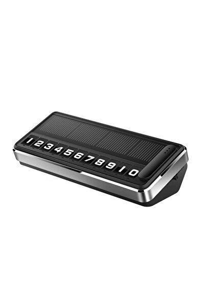 RXH Suport numar telefon auto, iluminare LED si incarcare solara, fixare dubl...