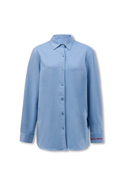 Matchy Matchy Kadın Blue Pamuklu Gömlek