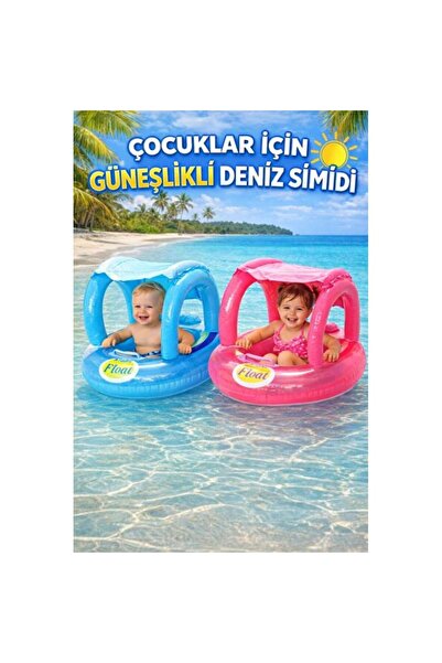 Empressco Renkli Gölgelikli Çocuk Deniz Simiti, Bebekler İçin Güvenli Yüzme D...
