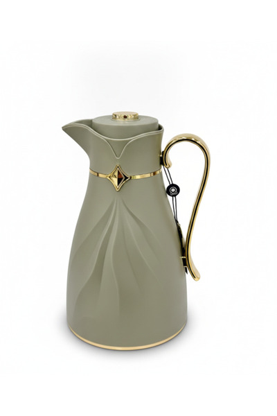 Urbanza Elegant Sage Green Vacuum Carafe with Gold Accents – Insulated Tea & ...