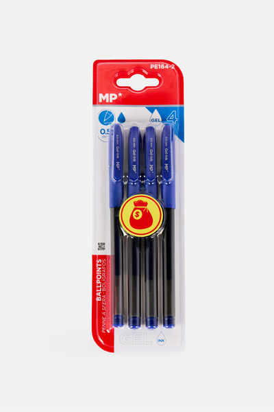 Main Paper 5 Pieces Ballpoint Pen, Blue