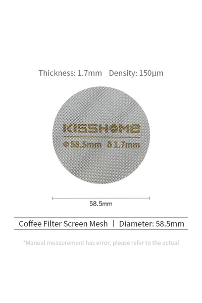 Choice20 58.5mm 1.7mm Coffee Puck Screen Reusable Heat Resistant Metal Espres...