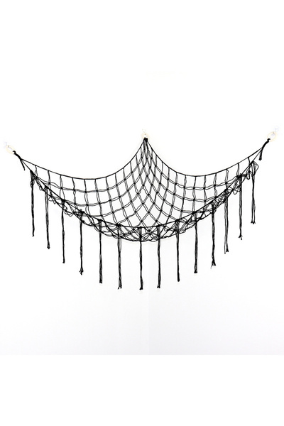 Choice Black Large-capacity plush animal hammock net weaving Bohemian home de...