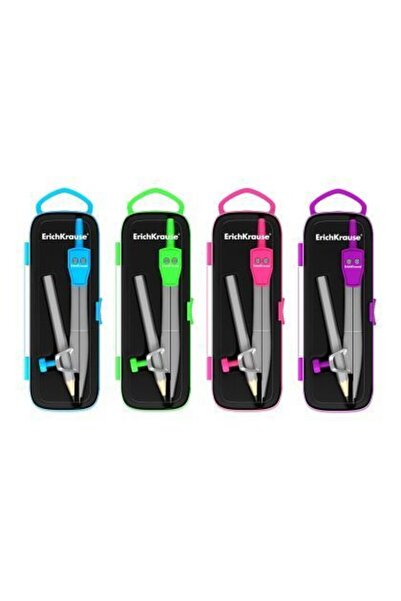 OEM Compas metalic ErichKrause Neon 123 mm cu creion în cutie