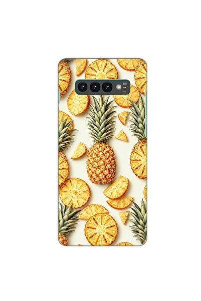 OEM Калъф, съвместим със Samsung Galaxy S10, силиконов гел TPU, с десен на со...