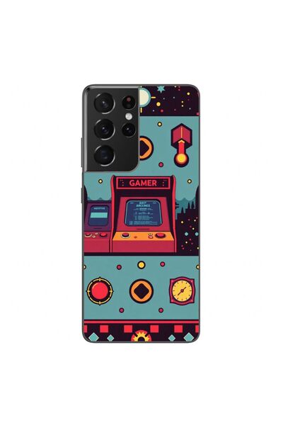 OEM Husa compatibila cu Samsung Galaxy S21 Ultra Silicon Gel Tpu Model Gamer ...
