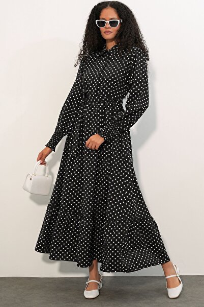 Hiccup Bdart Belted Paisley Patterned Midi Shirt Dress