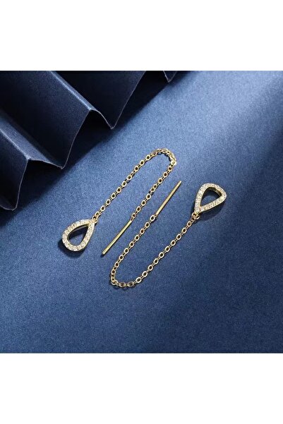 Choice1 Gold-color Simple Water Drop Tassel Long Earrings for Women, Elegant,...