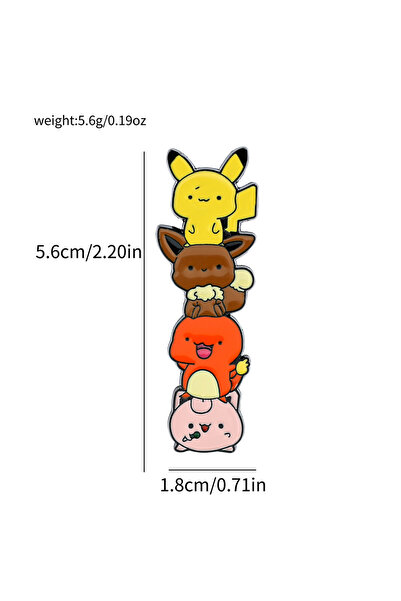 Choice pokemon 2 Cute Cartoon Brooch Personality duck dragon Enamel Pin Metal...
