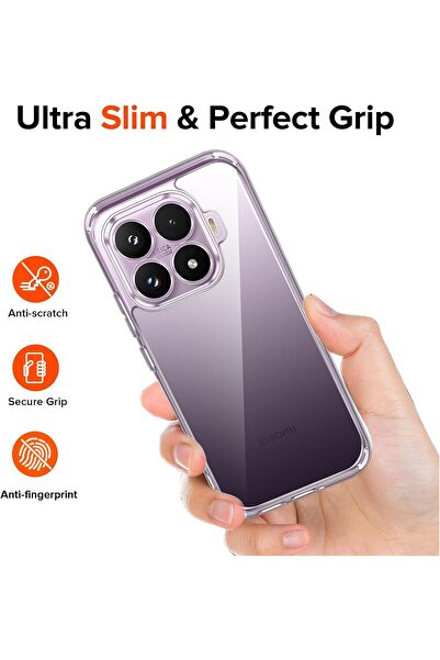 m.tk moveteck Xiaomi Mi 17T Pro Uyumlu Kılıf Kamera Çıkıntılı Korumalı Yumuşak Şeffaf Silikon + Ekran Koruyucu Cam Set