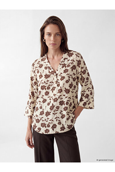 LC Waikiki V Neck Floral Blouse