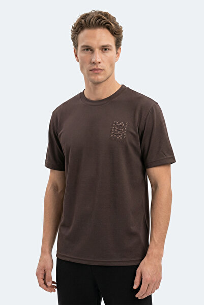 Slazenger Ανδρικό καφέ μπλουζάκι ZEGNA