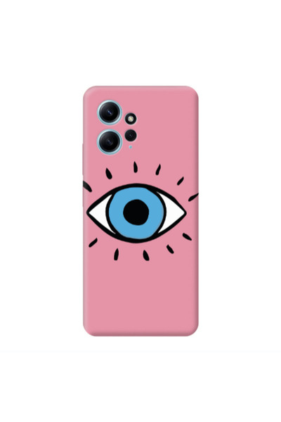 Other Xiaomi Redmi Note 12 4G Shining Eye Pink Colored Silicone TPU Θήκη