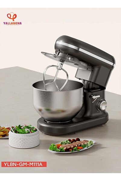 Yallabena Title: Black Vertical Stand Mixer – Multifunction Kitchen Mixer wit...