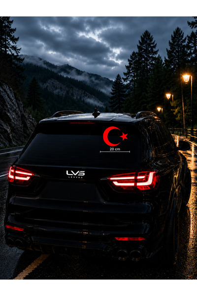 levvas Turkish Flag Car Window Sticker Laptop Motorcycle 20 cm Turkish Flag