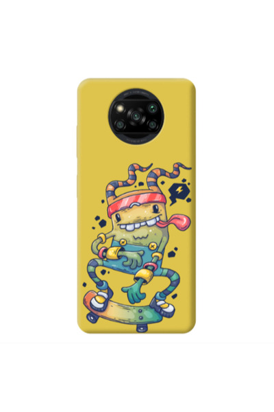 Other Xiaomi Poco X3 /X3 Pro Dangerous task Yellow Colored Silicone TPU Θήκη