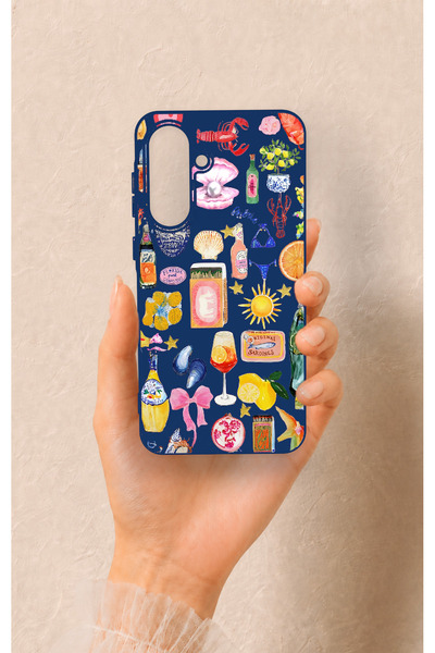 Vip Case Samsung A56 Uyumlu Summer Desenli Silikon Kılıf