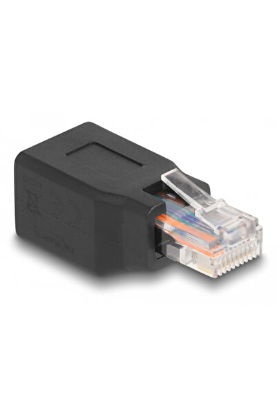 DELOCK αντάπτορας RJ45/RJ48/RJ50 66991, 10P/10C pin out 1:1, μαύρος